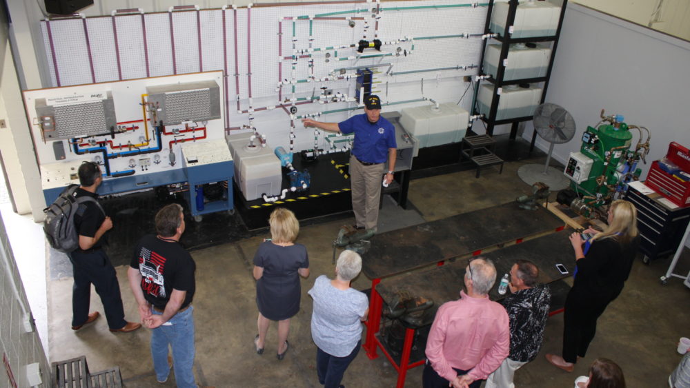 Photo of people touring the school