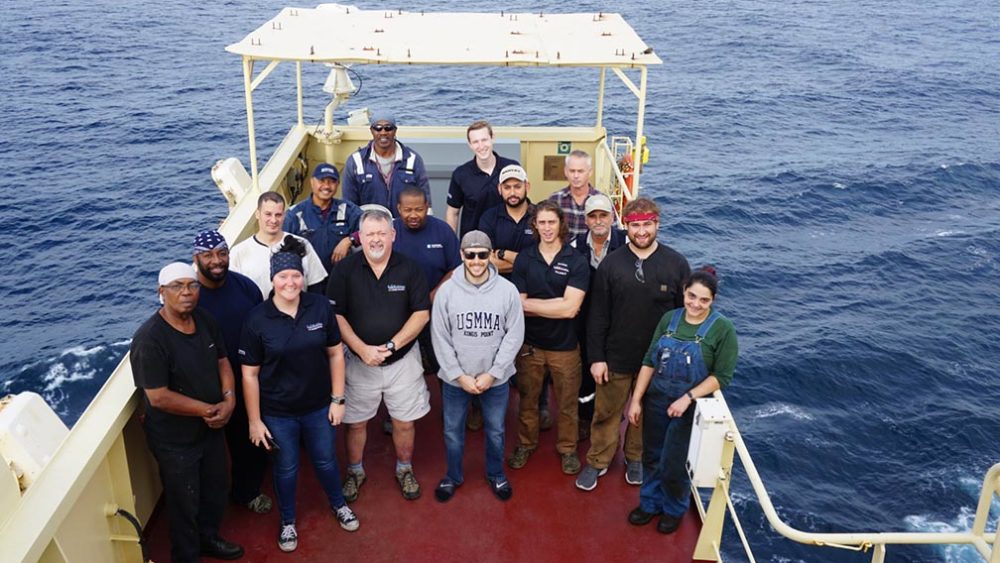 Group photo of Maersk Columbus crew