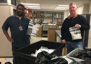 Photo of people loading supplies at AFL-CIO building