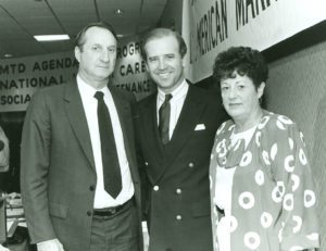 MTD group photo from 1987 featuring Frank Droza, Joe Biden and Jean Ingrao