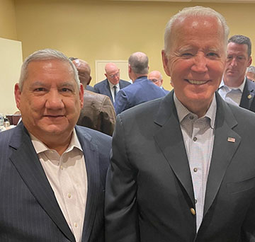 Photo of President Biden and Augie Tellez