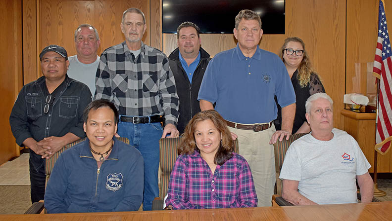 Group photo of financial committee at HQ