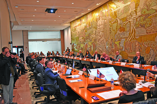 Photo of meeting at AFL-CIO