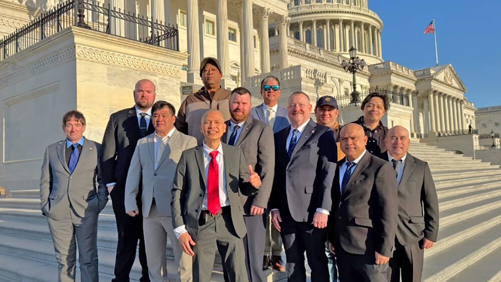 Group photo of SIU members on Capitol grounds